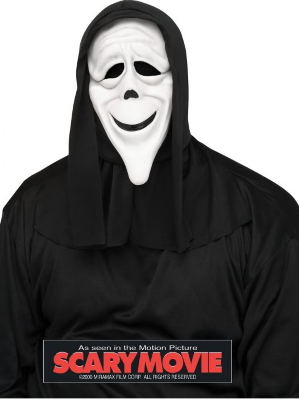 Black Hooded Ghost Face Stoned Mask